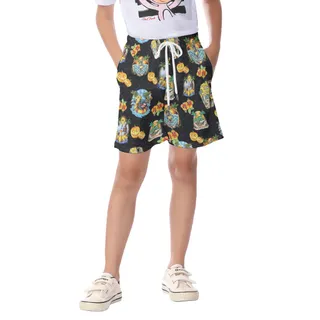 Funny Skeleton Vacation Hawaiian Beach Shorts For Kids