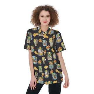 Skeleton Vacation Horror Hawaiian Shirt For Women