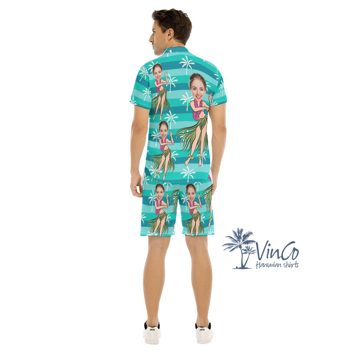 Hula Girl Custom Hawaiian Shirt And Shorts With Photo