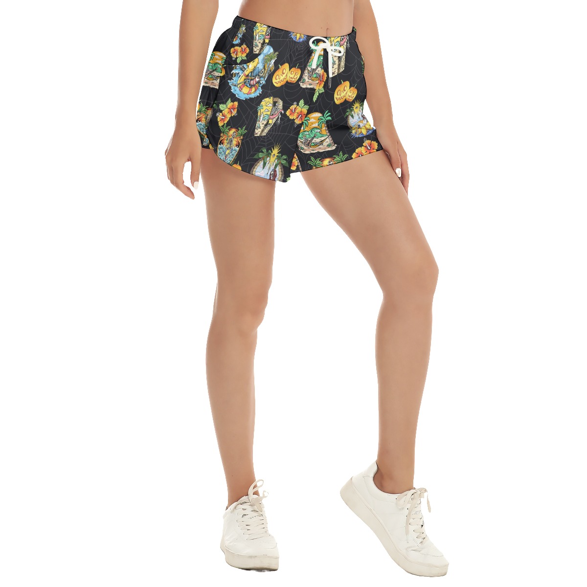 Funny Skeleton Vacation Women's Hawaiian Summer Beach Shorts