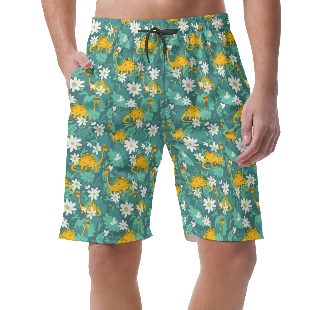 Tacosaurus Hawaiian Beach Shorts For Men - variant image 1