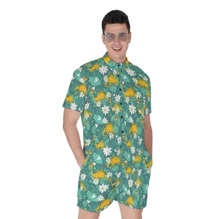 Funny Tacosaurus Hawaiian Romper For Men