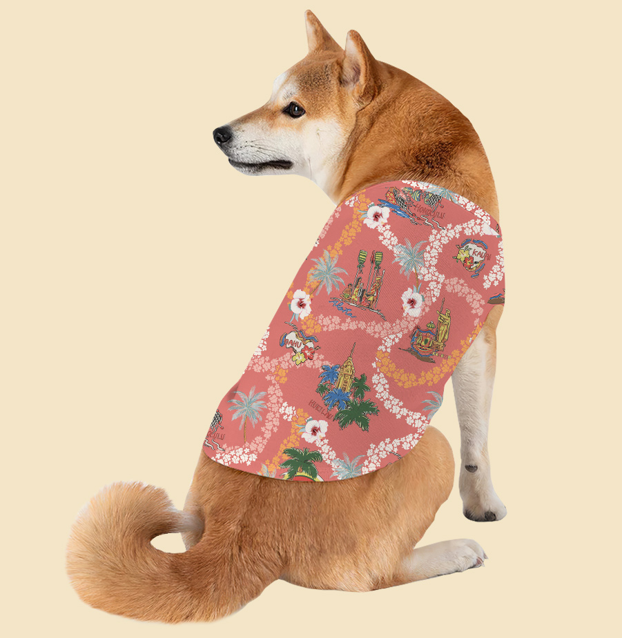 Vintage Floral Aloha Dog's Tank Top - variant image 1