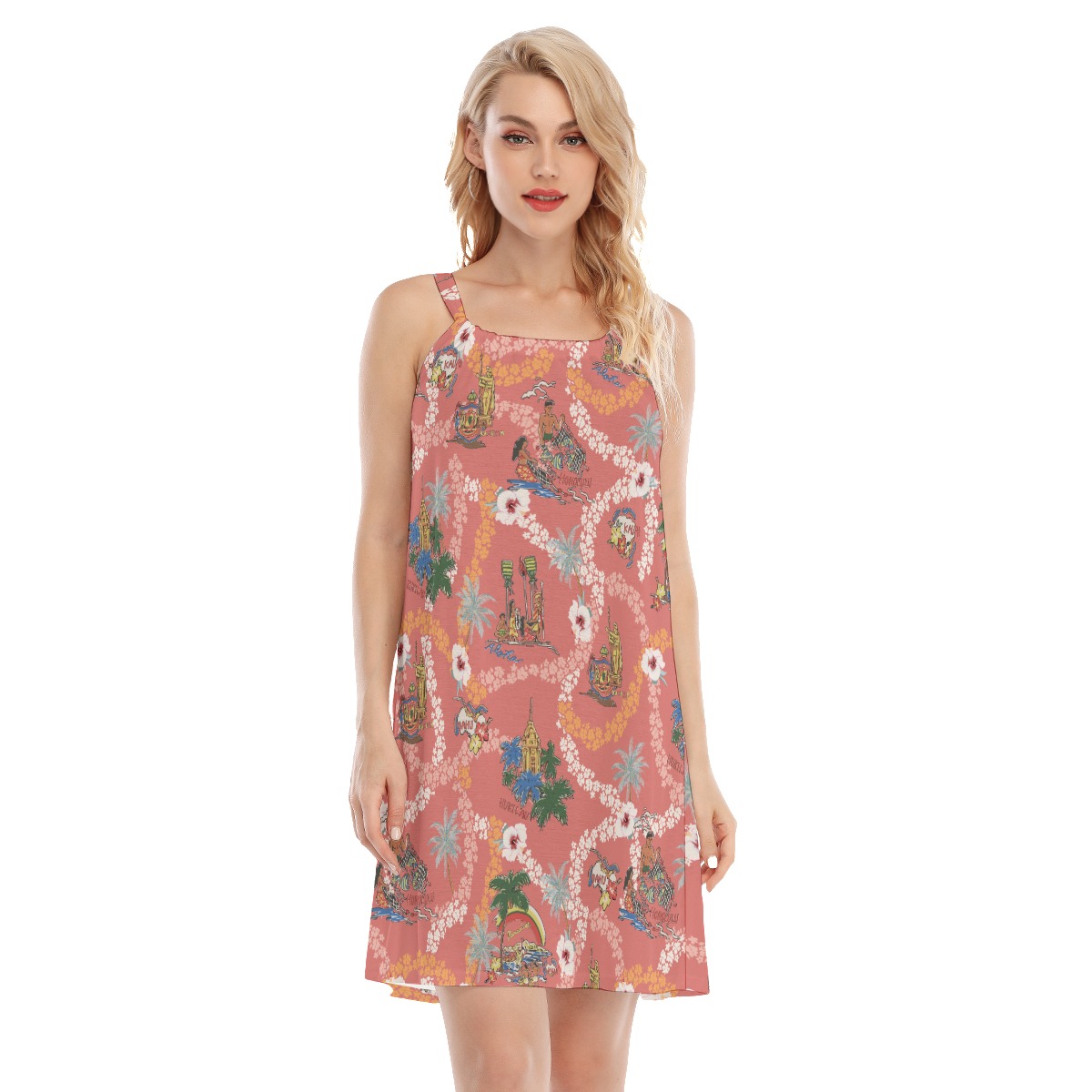 Vintage Hawaii Landscape Luau Dress - variant image 1