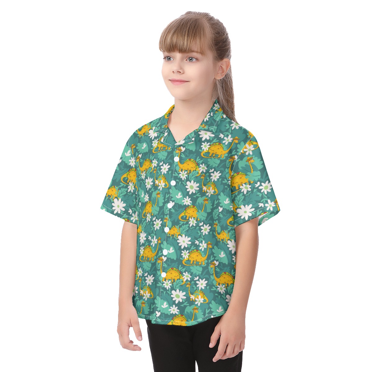 Cute Tacosaurus Aloha Shirt For Kids