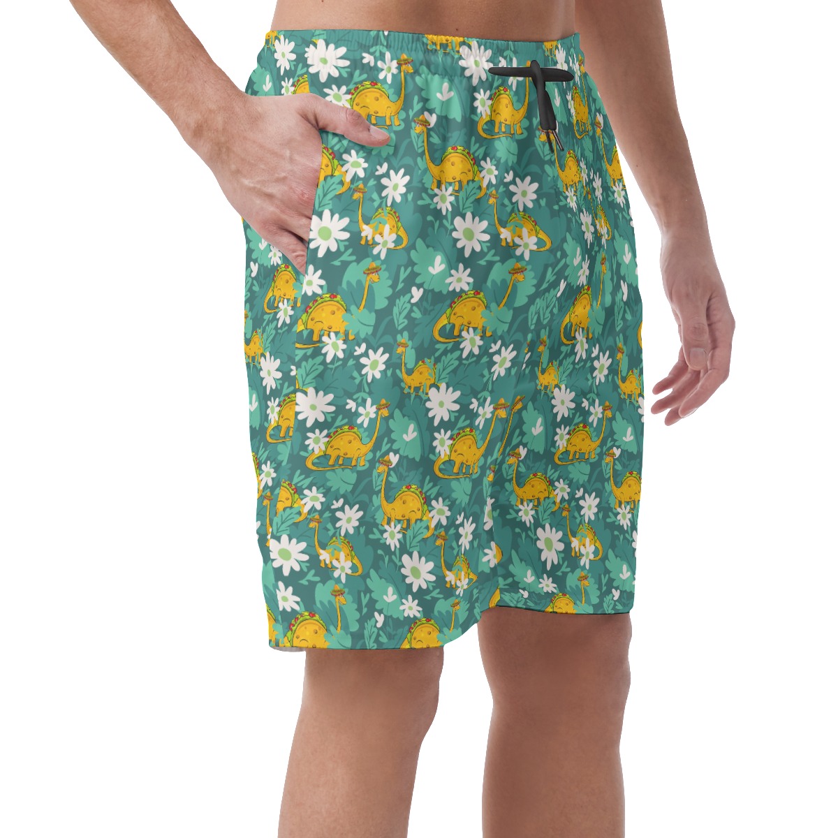 Tacosaurus Hawaiian Beach Shorts For Men