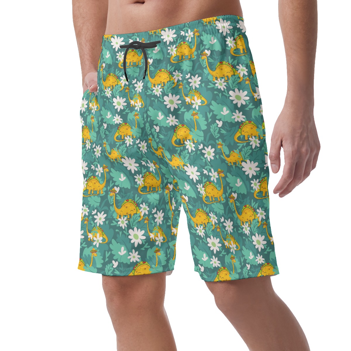 Tacosaurus Hawaiian Beach Shorts For Men