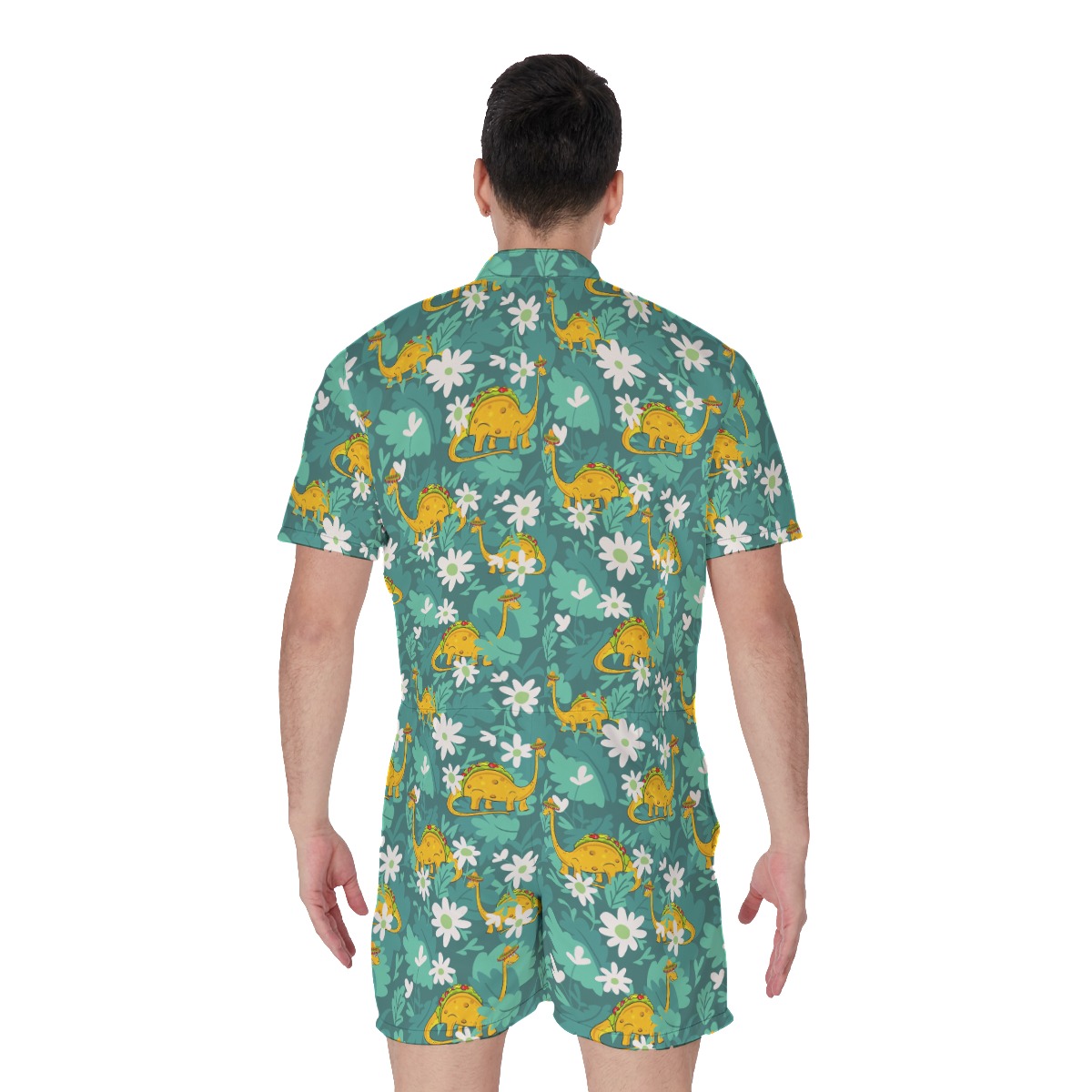Funny Tacosaurus Hawaiian Romper For Men