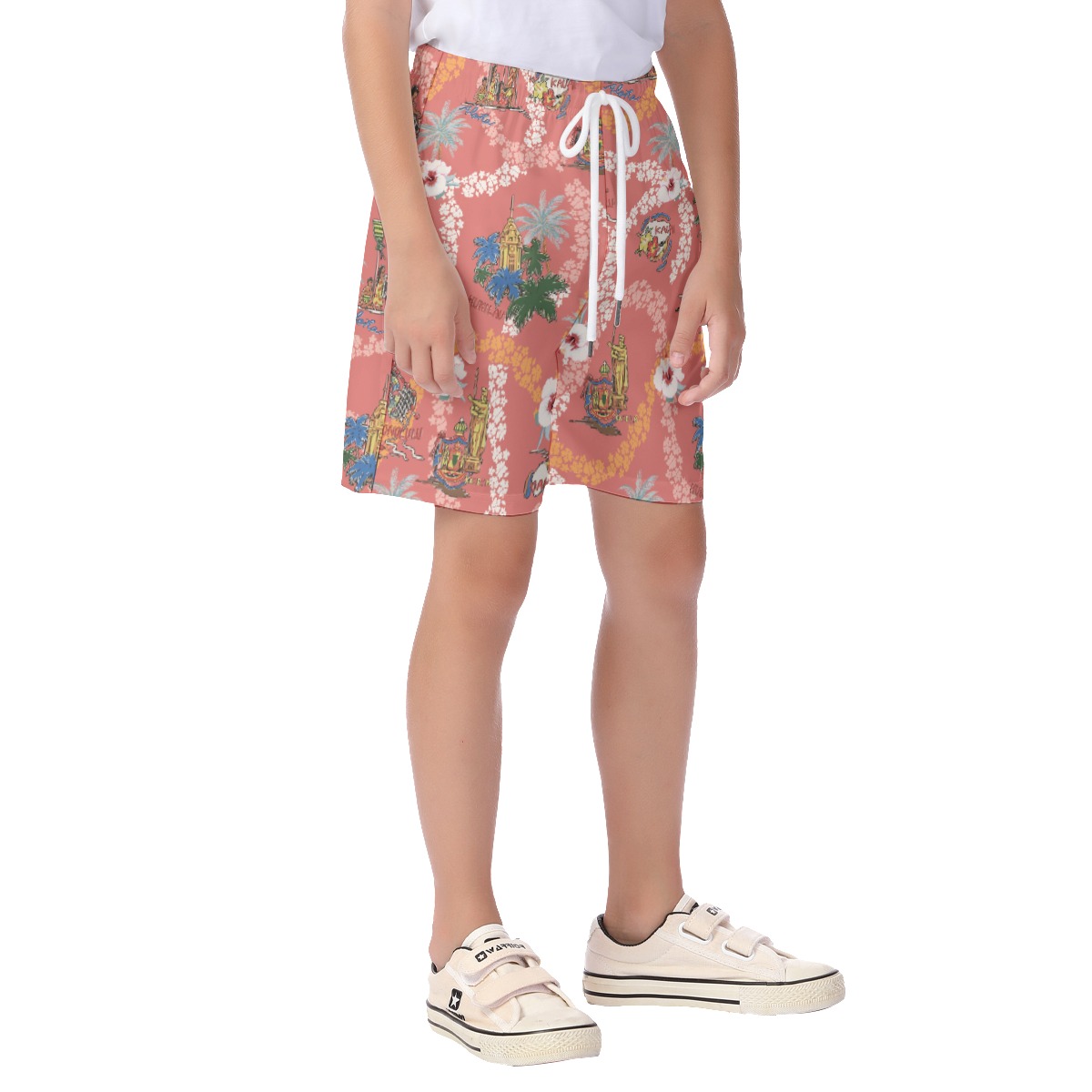 Hawaii Landscape Vintage Beach Shorts For Kids
