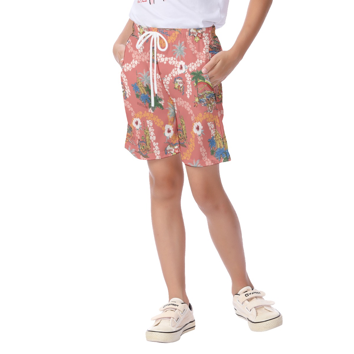 Hawaii Landscape Vintage Beach Shorts For Kids
