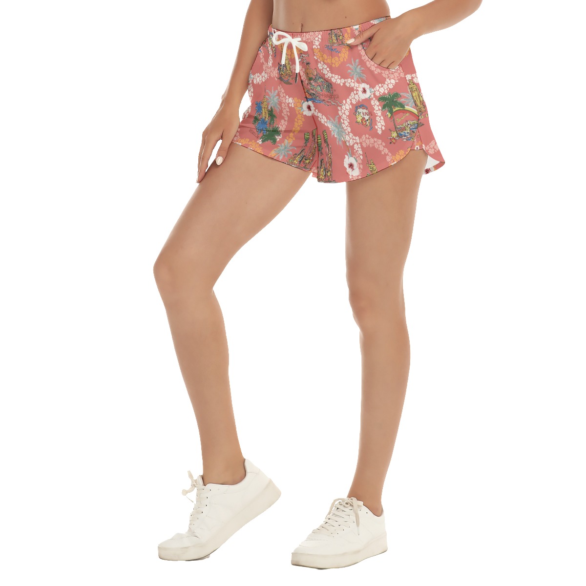 Hawaii Landscape Vintage Summer Beach Shorts For Women