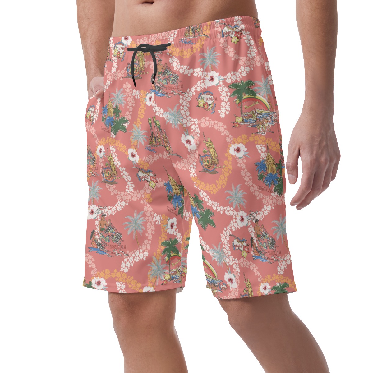 Hawaii Landscape Summer Beach Shorts For Men