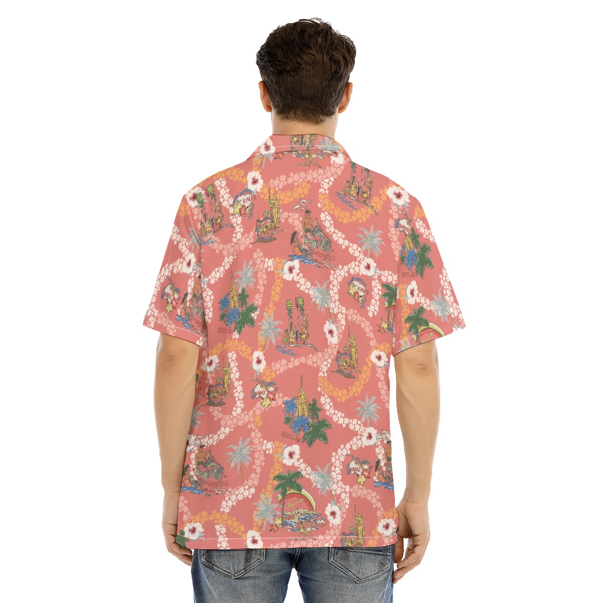 Vintage Landscape Floral Hawaiian Shirt
