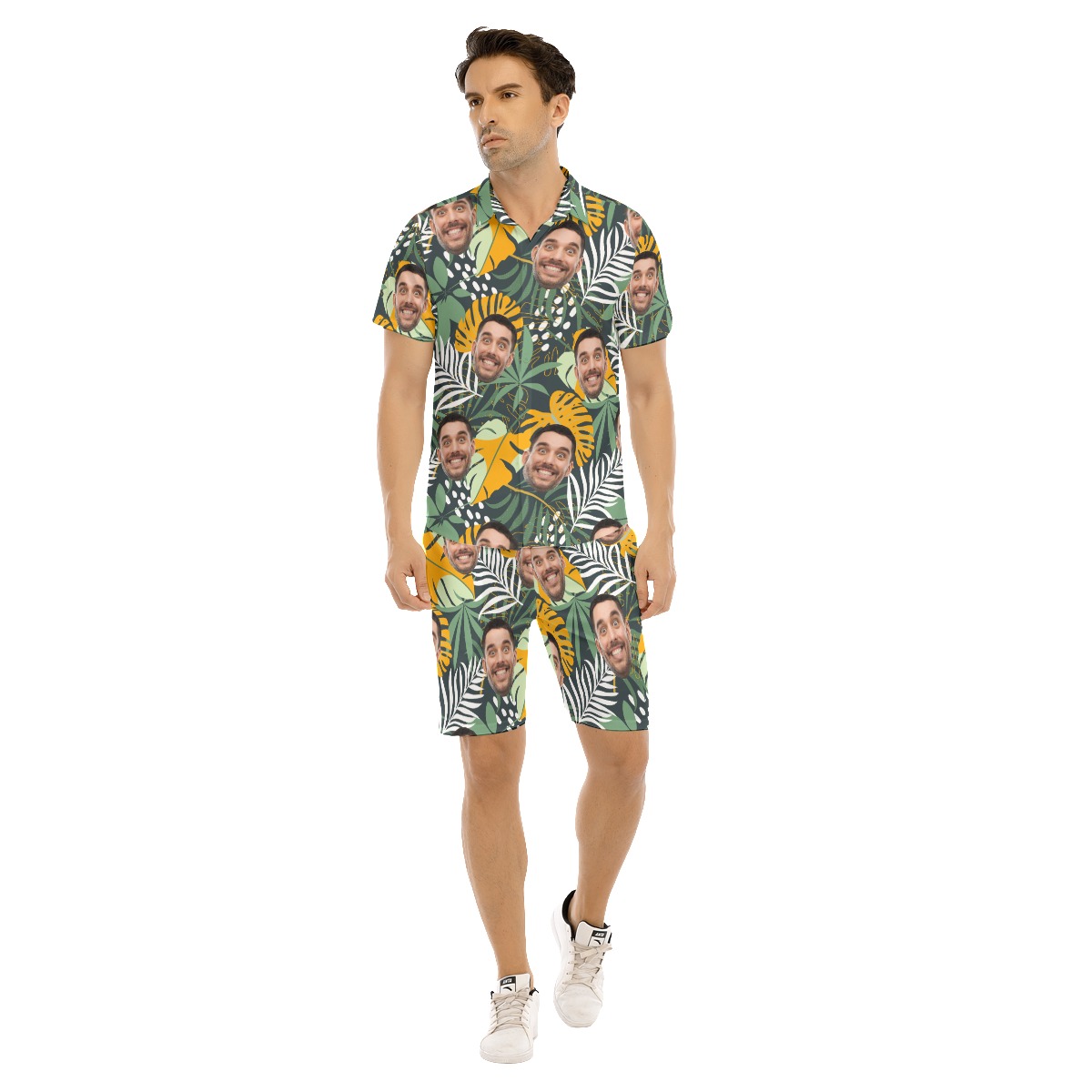 Personalized Faces Hawaiian Shirt Set For Male - variant image 1