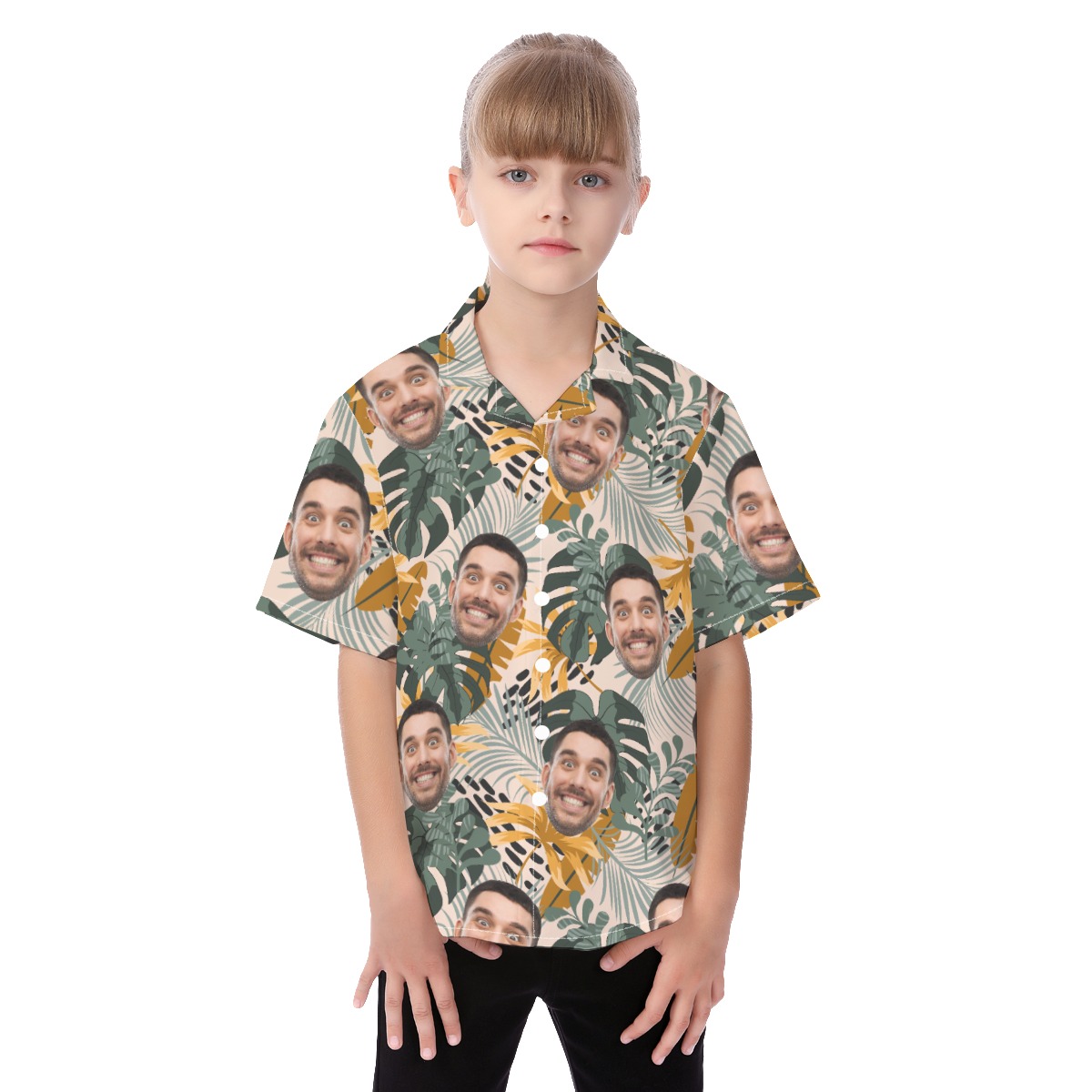 Kid's Custom Hawaiian Shirt With Multiple Faces - variant image 1