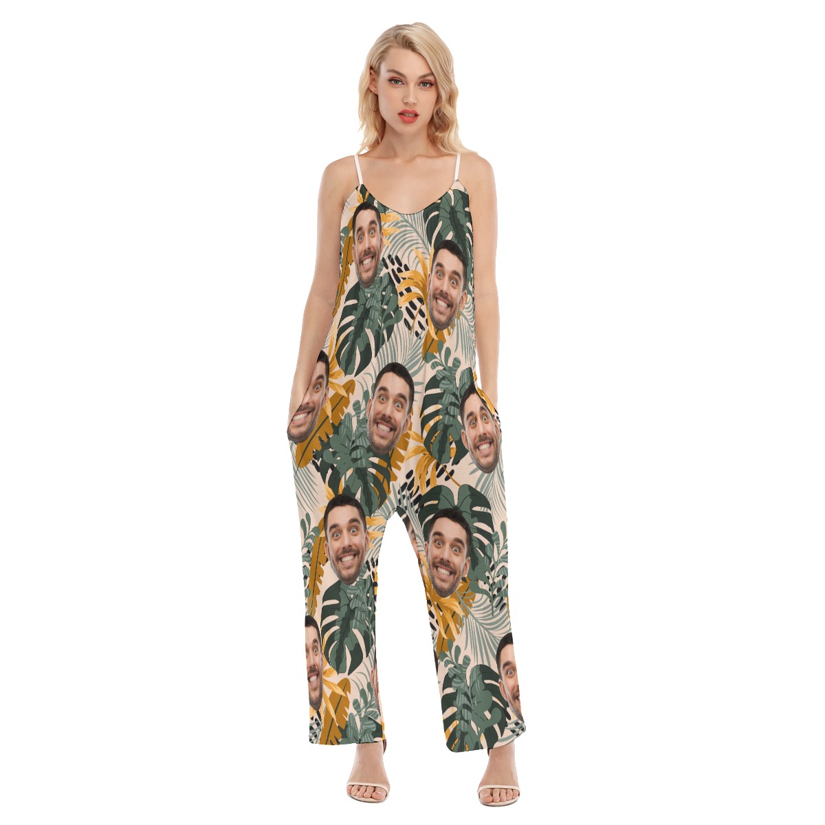 Custom Face Tropical Jumpsuits For Women - variant image 1