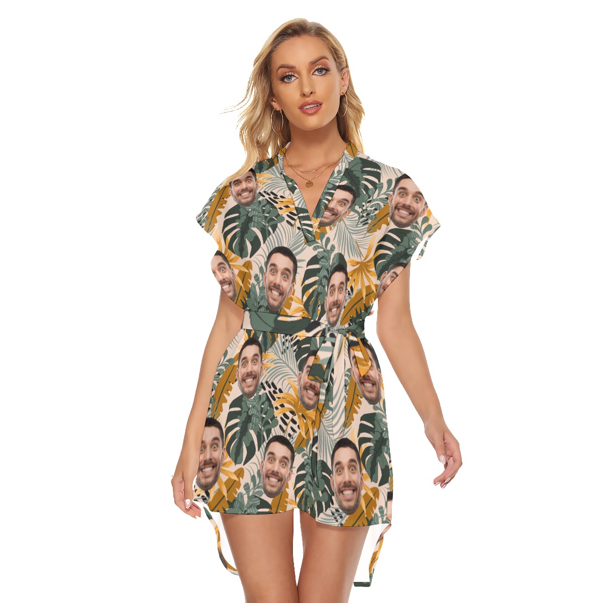 Funny Custom Face Hawaiian Dress For Holiday - variant image 1