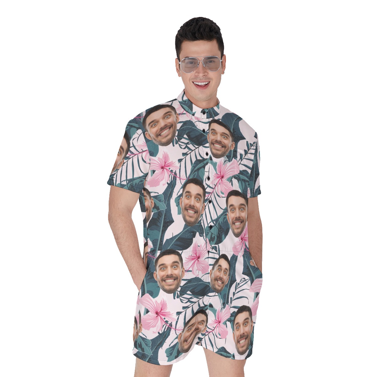 Funny Tropical Custom Face Romper For Men - variant image 1