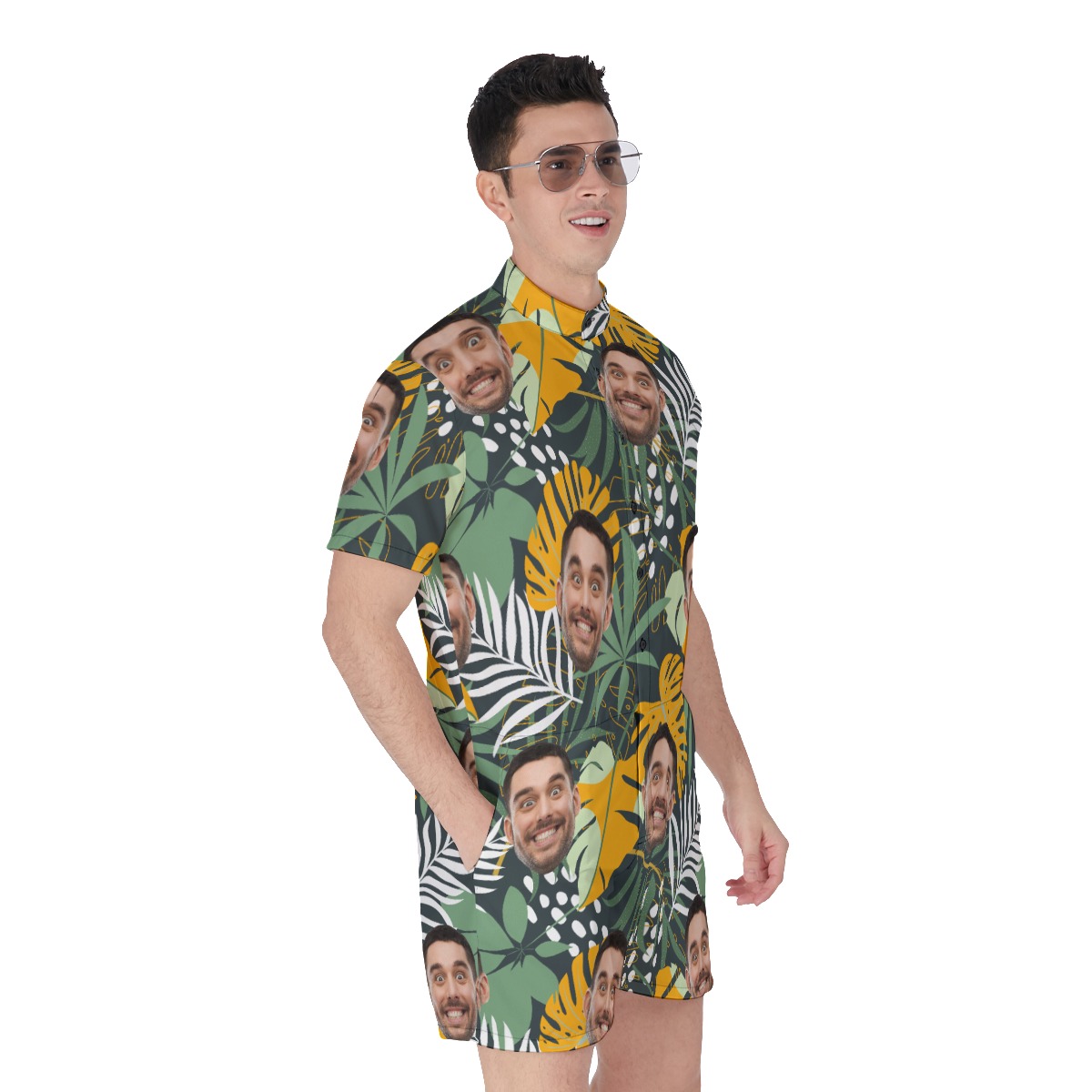 Personalized Men's Romper With Faces