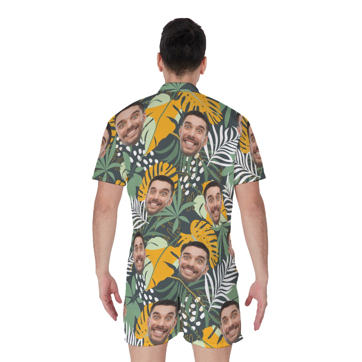 Personalized Men's Romper With Faces