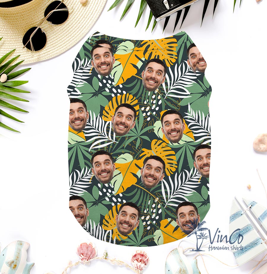 Custom Dog Tropical Shirt With Face