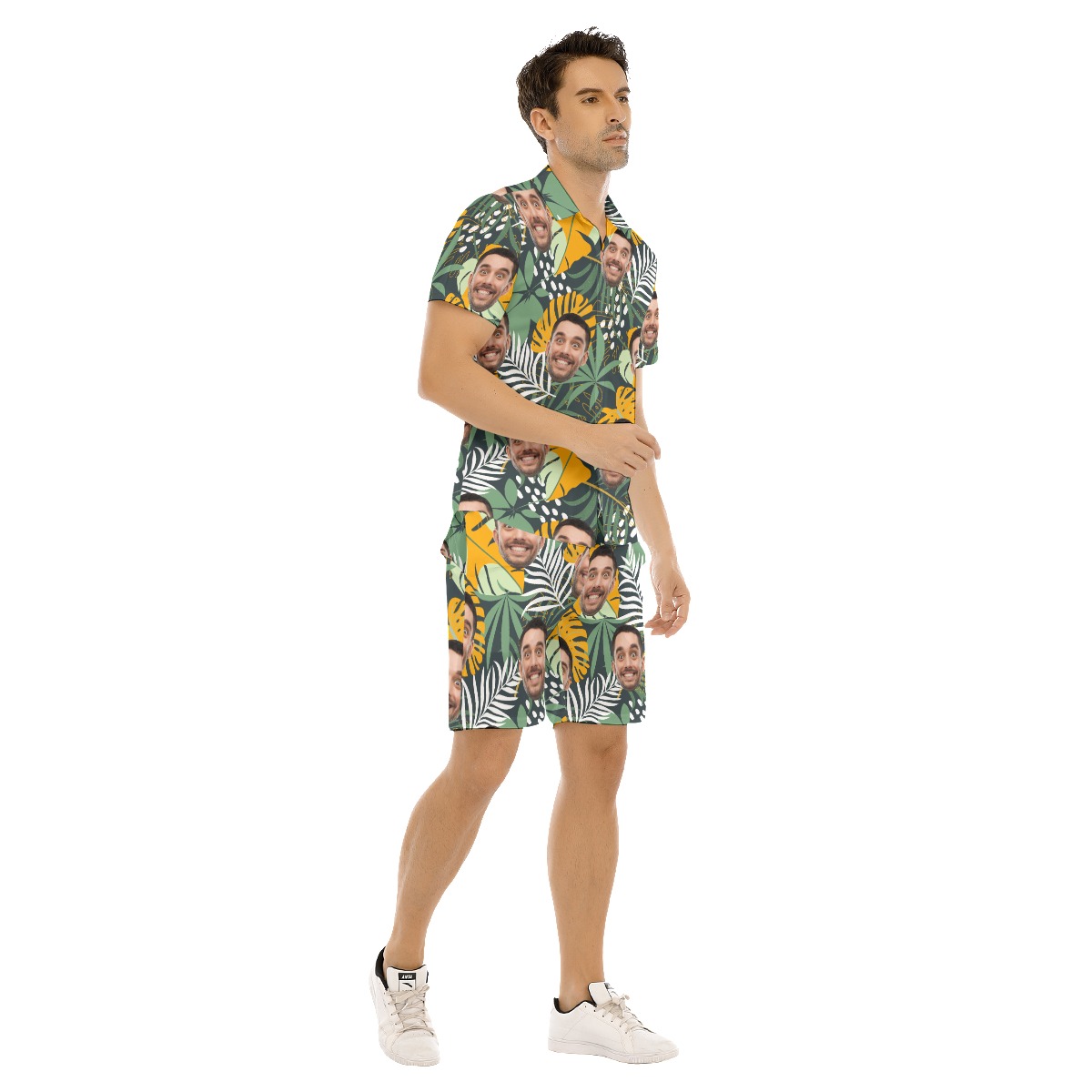 Personalized Faces Hawaiian Shirt Set For Male