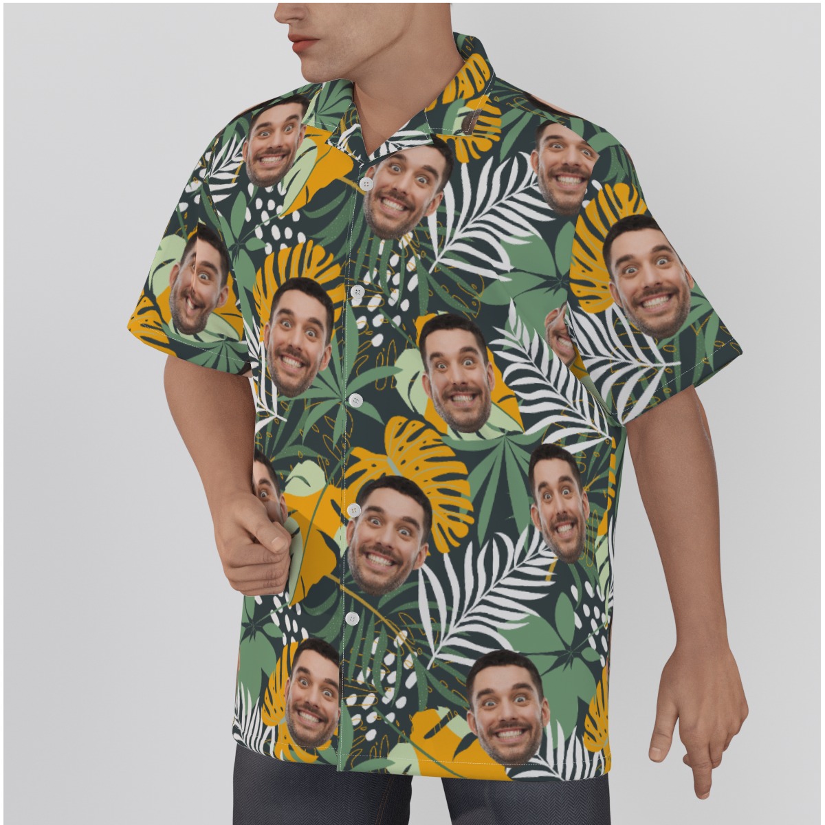 Custom Multiple Faces Tropical Shirt For Men