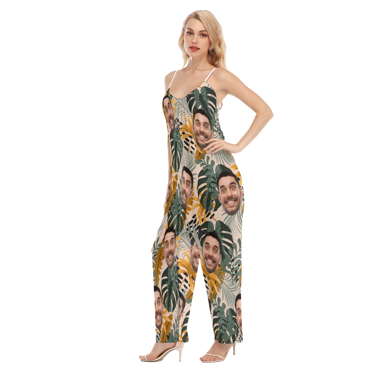 Custom Face Tropical Jumpsuits For Women