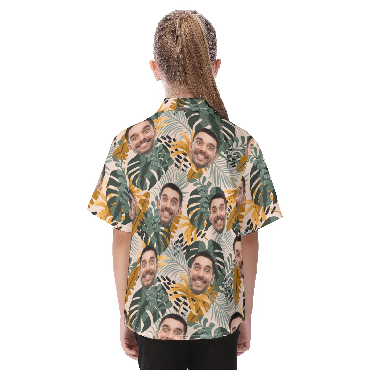 Kid's Custom Hawaiian Shirt With Multiple Faces