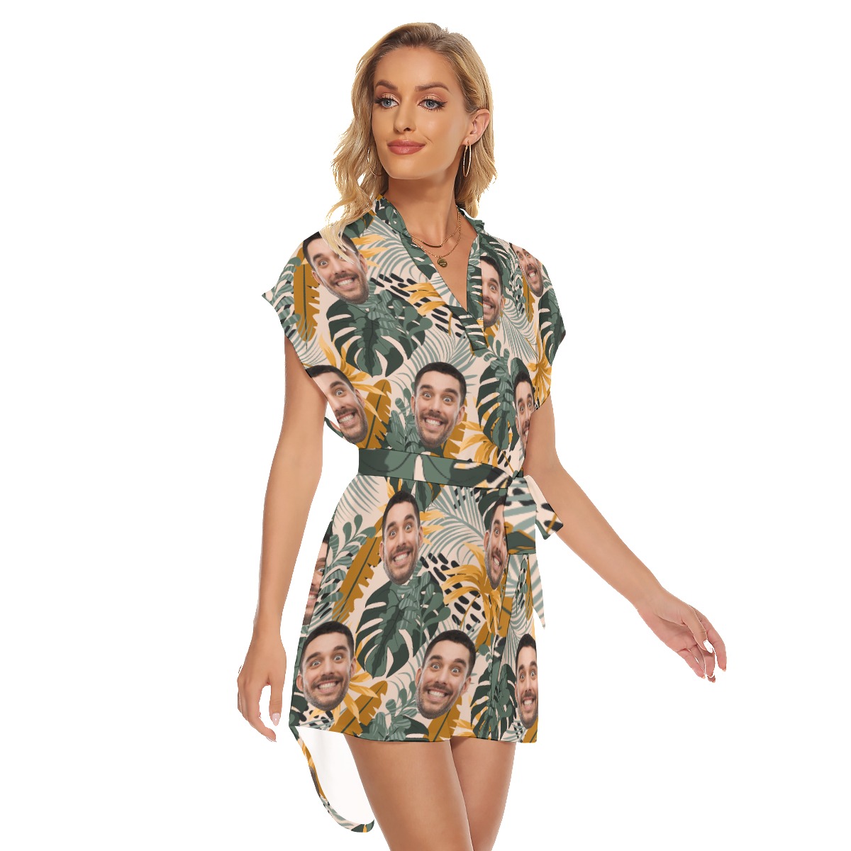 Funny Custom Face Hawaiian Dress For Holiday