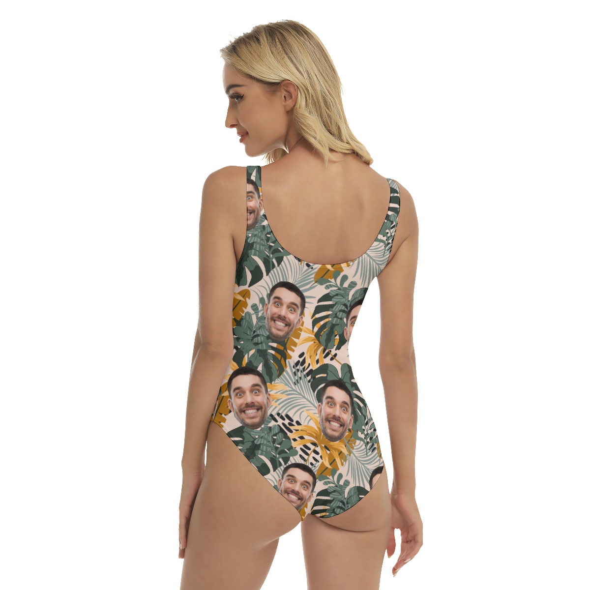 Sexy Custom Face One Piece Hawaiian Swimsuit For Women