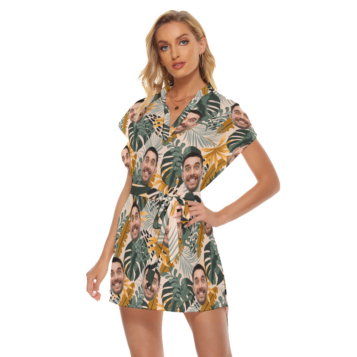 Funny Custom Face Hawaiian Dress For Holiday