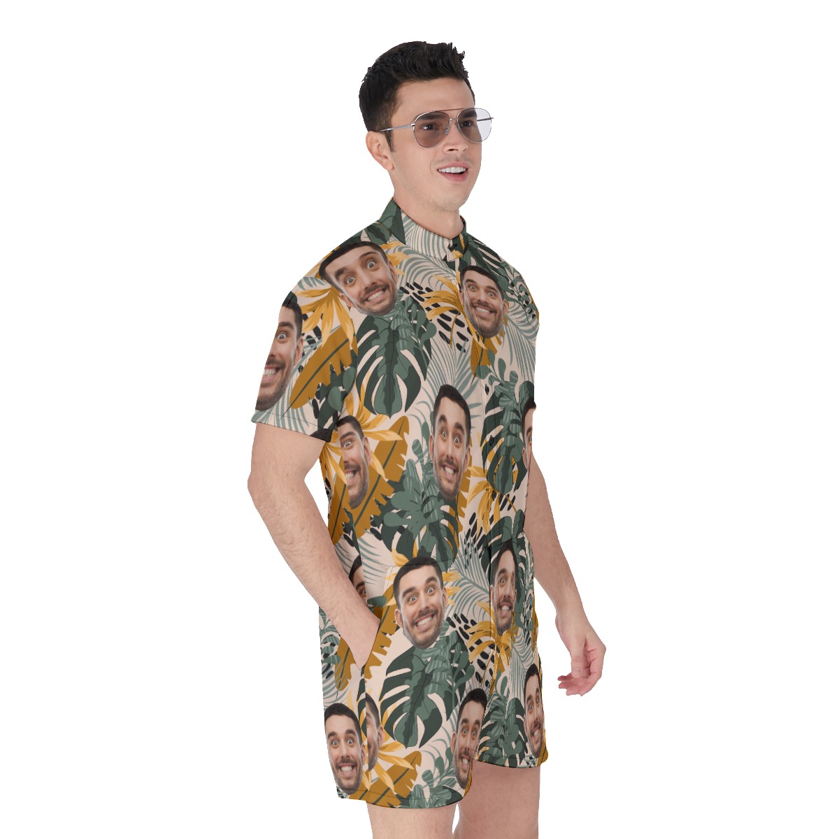 Personalized Custom Tropical Romper For Men