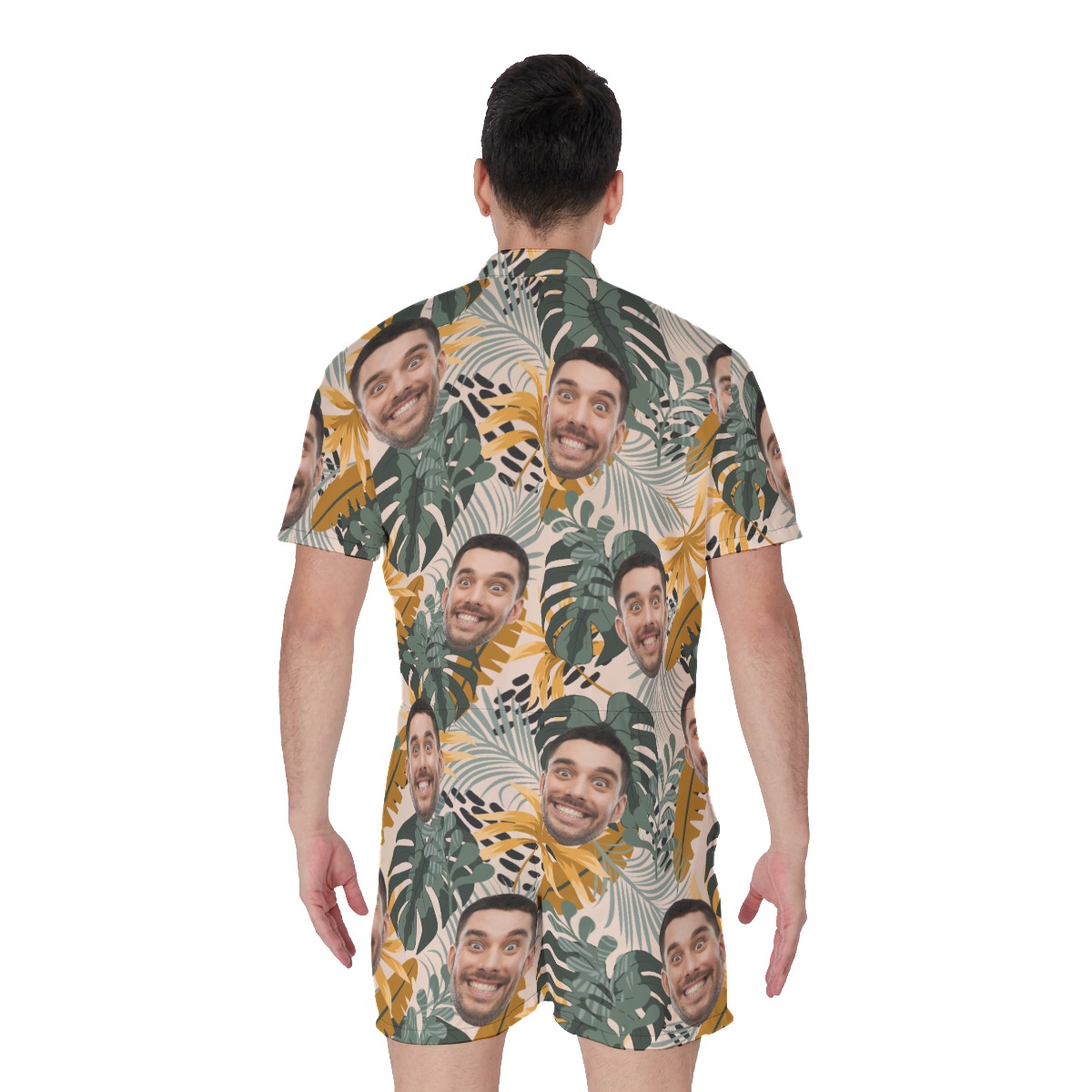Personalized Custom Tropical Romper For Men