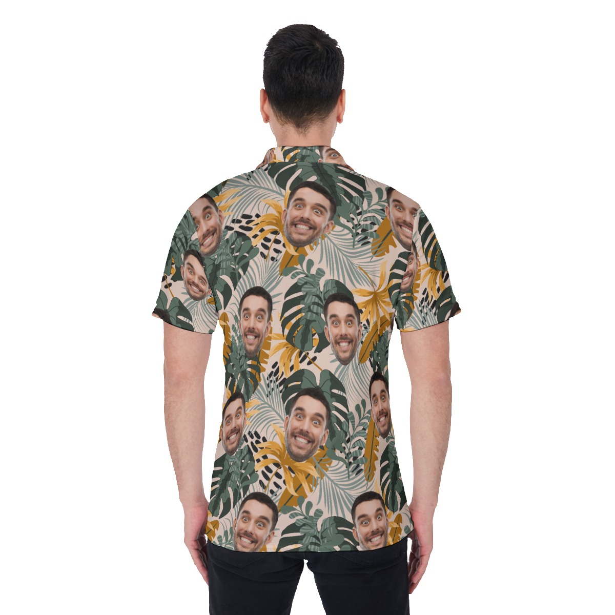 Tropical Custom Polo Hawaiian Shirts With Face