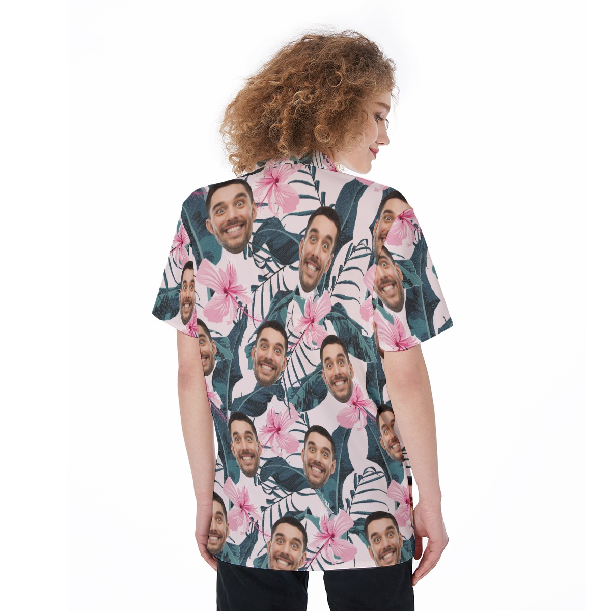 Women's Custom Hawaiian Shirt With Faces
