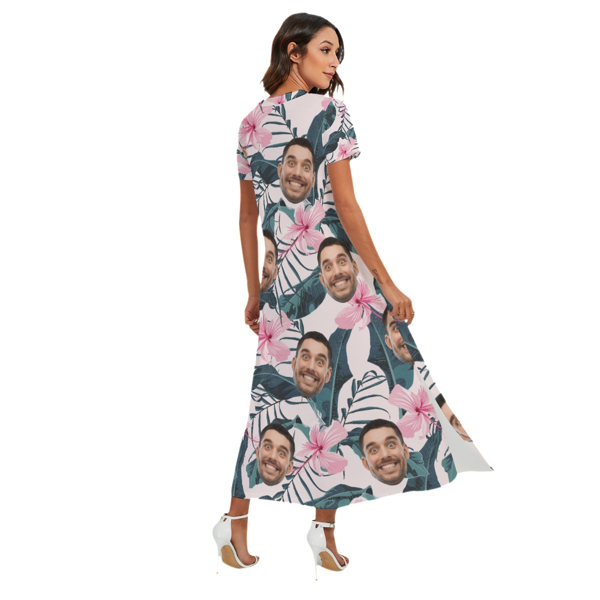 Custom Face Women's Hawaiian Dress For Summer Vacation