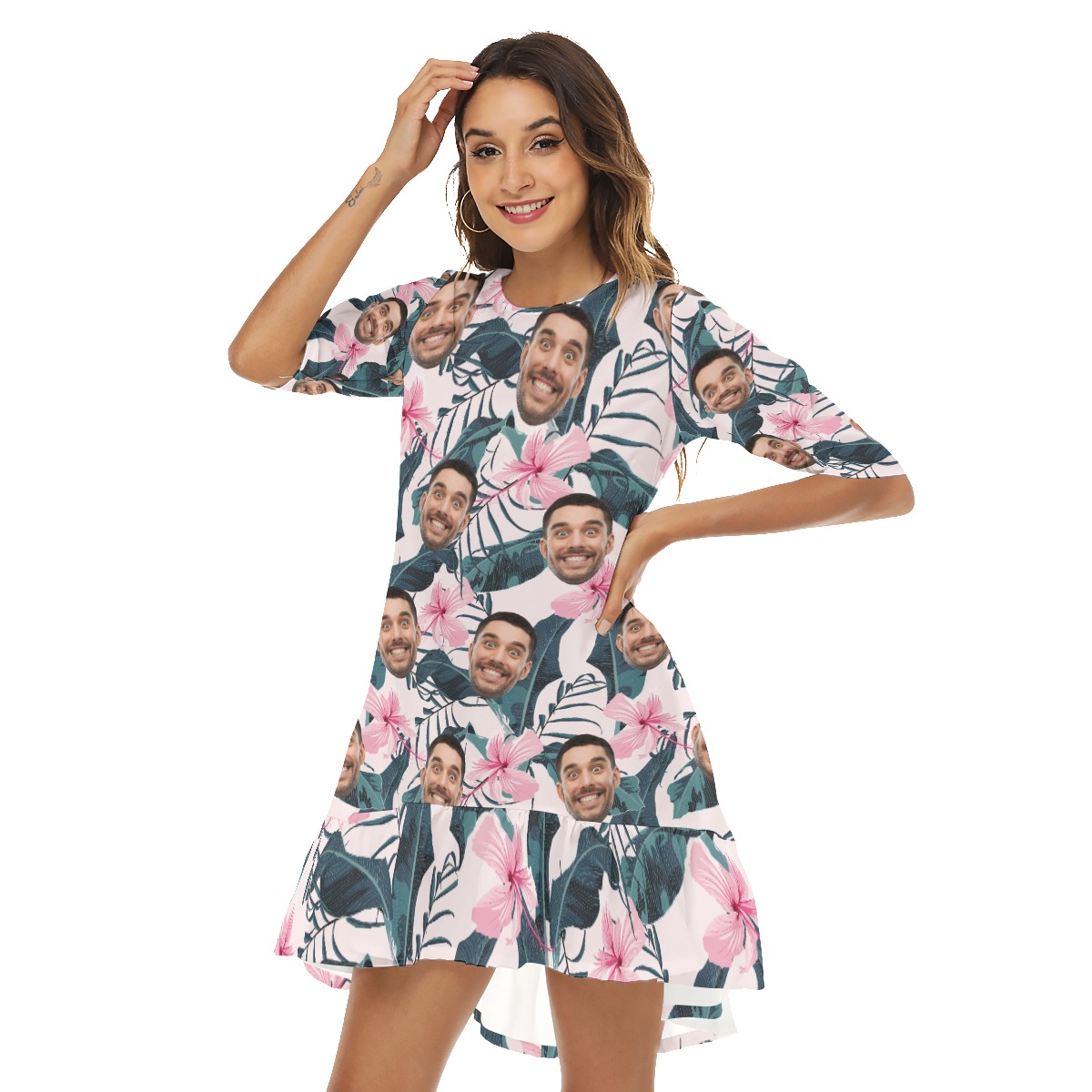 Custom Face Women's Summer Hawaii Dress