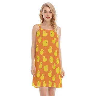 Rubber Duck Hawaiian Cami Dress For Summer