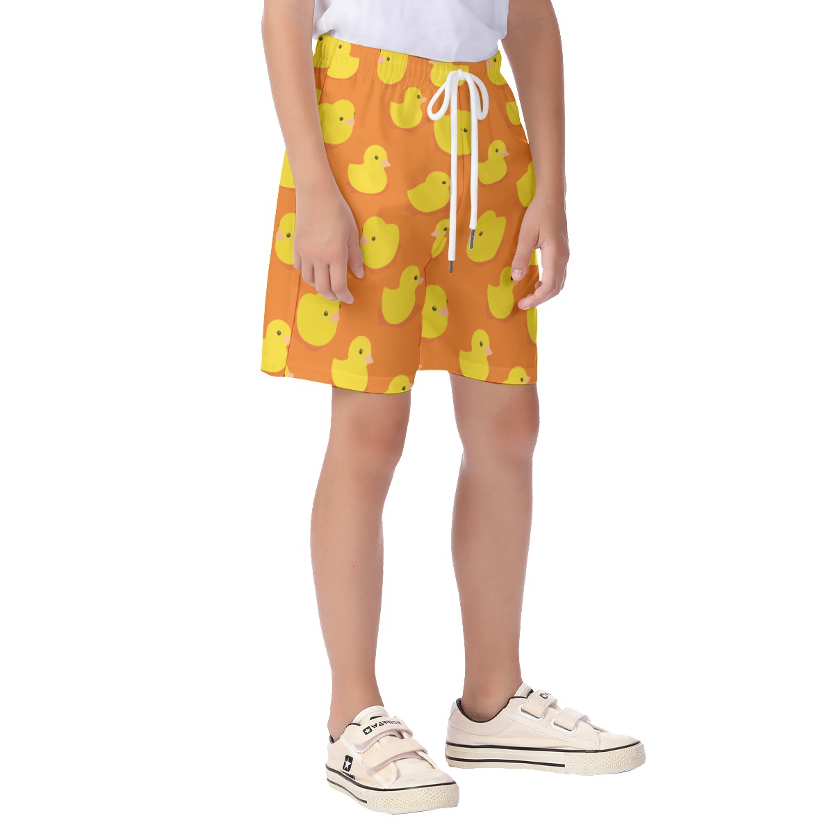 Cute Rubber Duck Hawaiian Beach Shorts For Kids