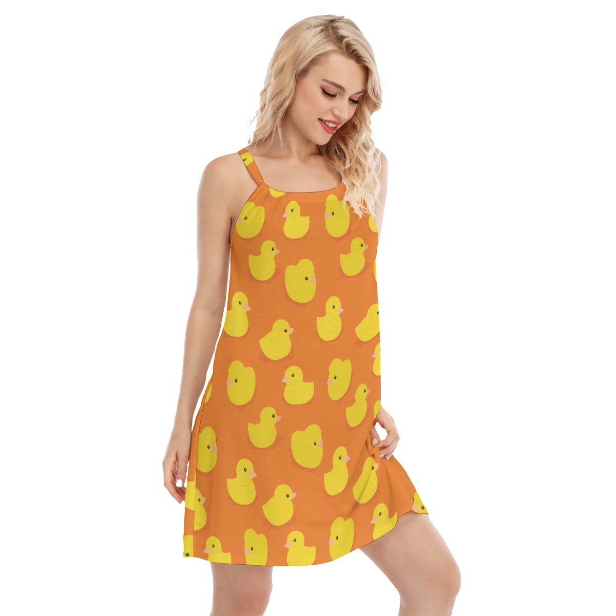 Rubber Duck Hawaiian Cami Dress For Summer
