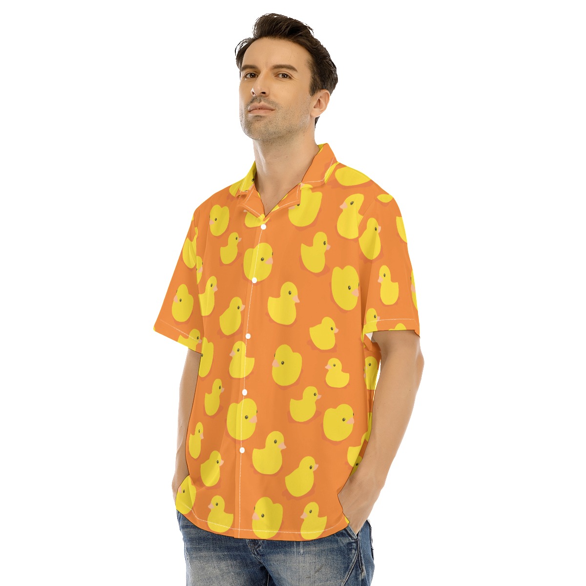 Funny Rubber Duck Orange Hawaiian Shirt