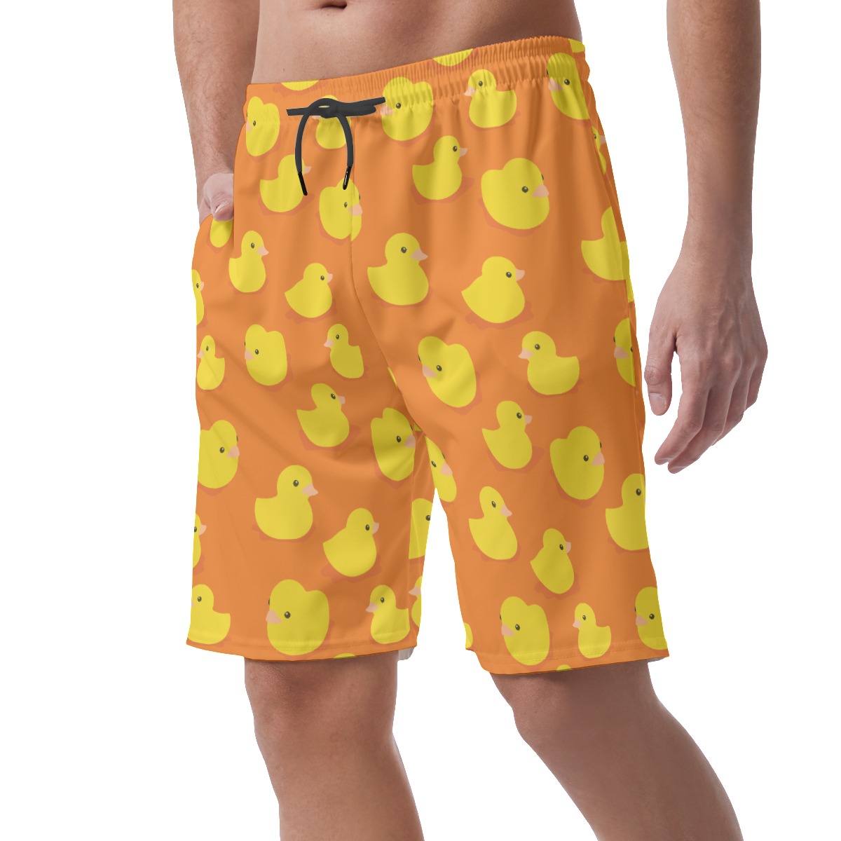 Funny Rubber Duck Men's Hawaiian Summer Beach Shorts