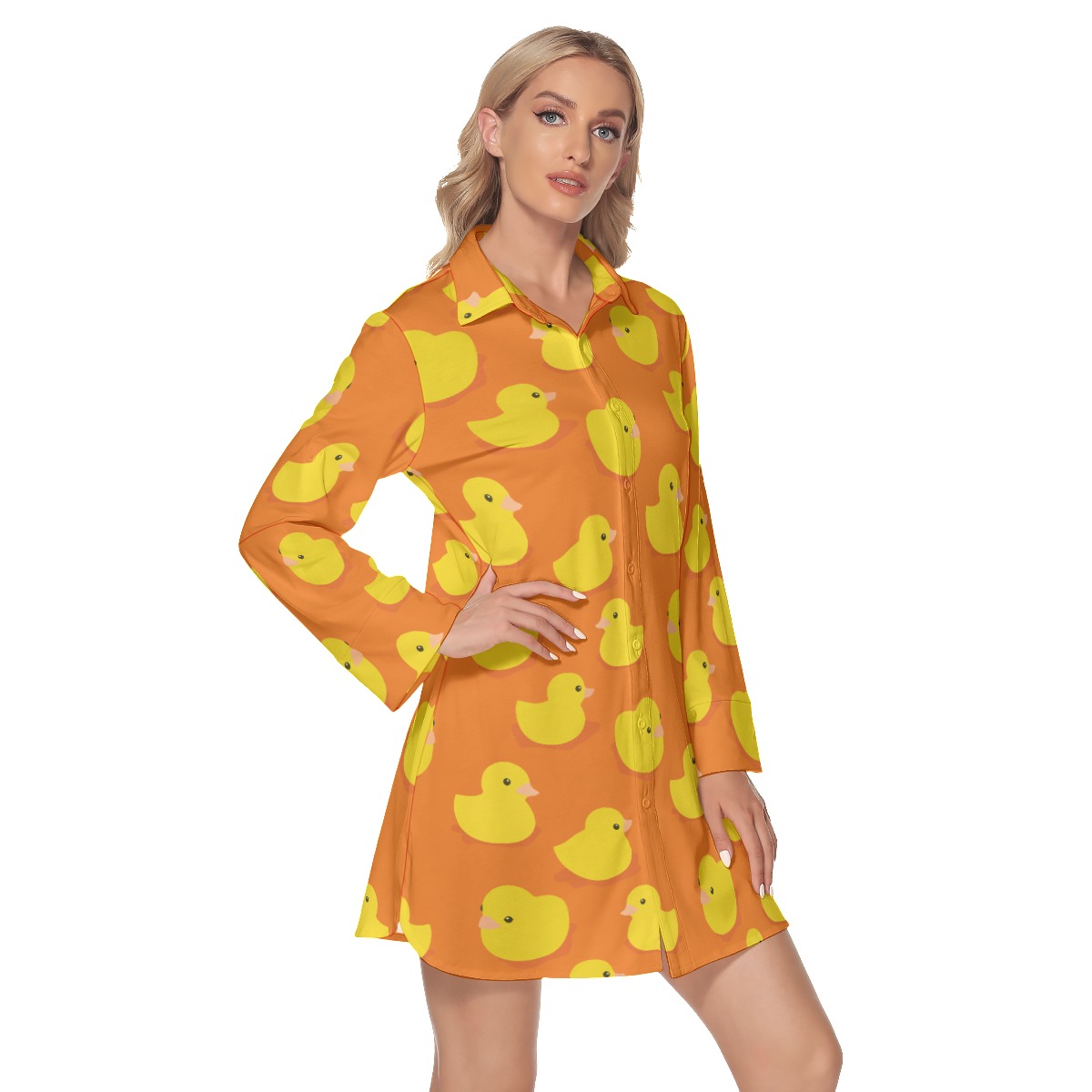 Funny Rubber Duck Hawaiian Shirt Dresses For Women