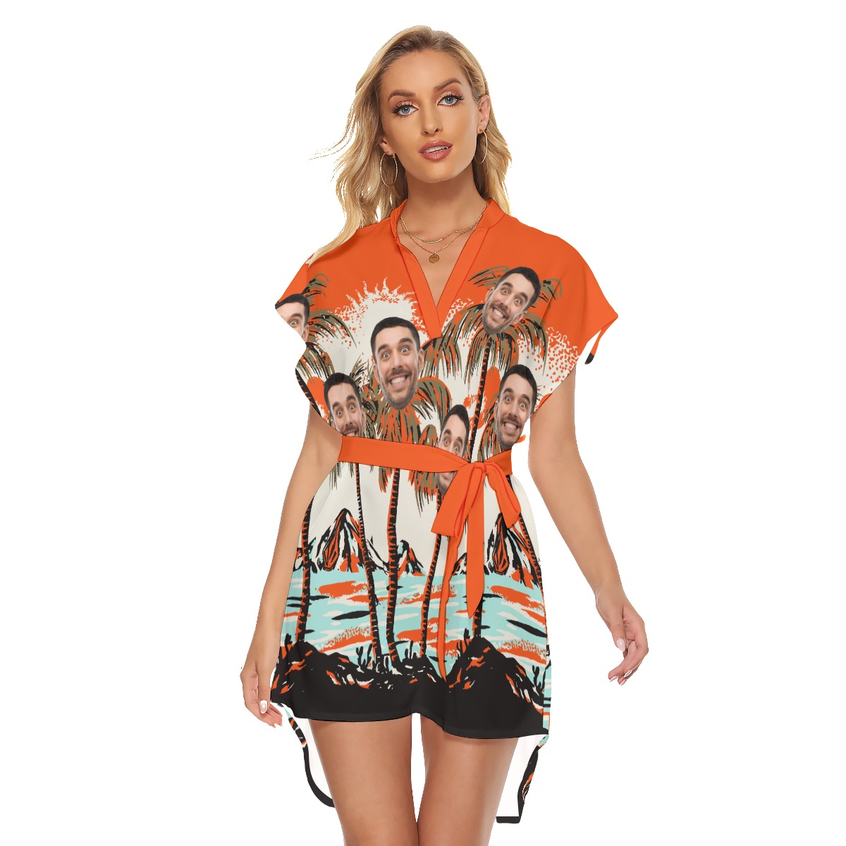 Women's Custom Face Hawaiian Dresses For Summer - variant image 1
