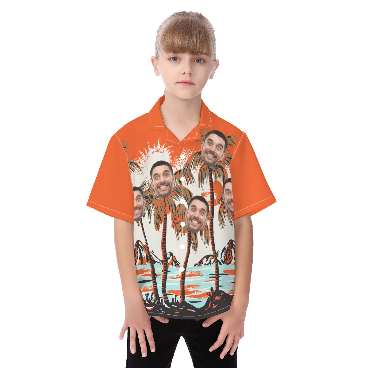 Kid's Personalized Faces Custom Hawaiian Shirt - variant image 1