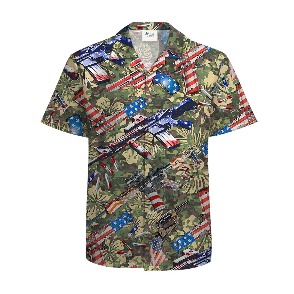 American Tactical Cotton Hawaiian Shirts For Men - variant image 1