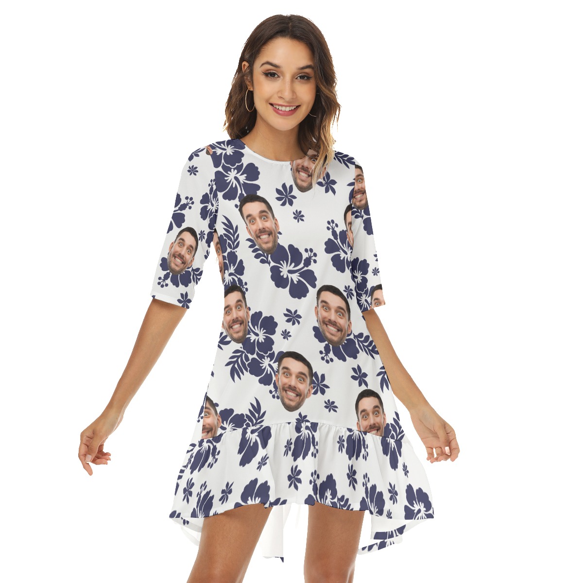 Custom Faces Aloha Summer Hawaiian Dresses - variant image 1