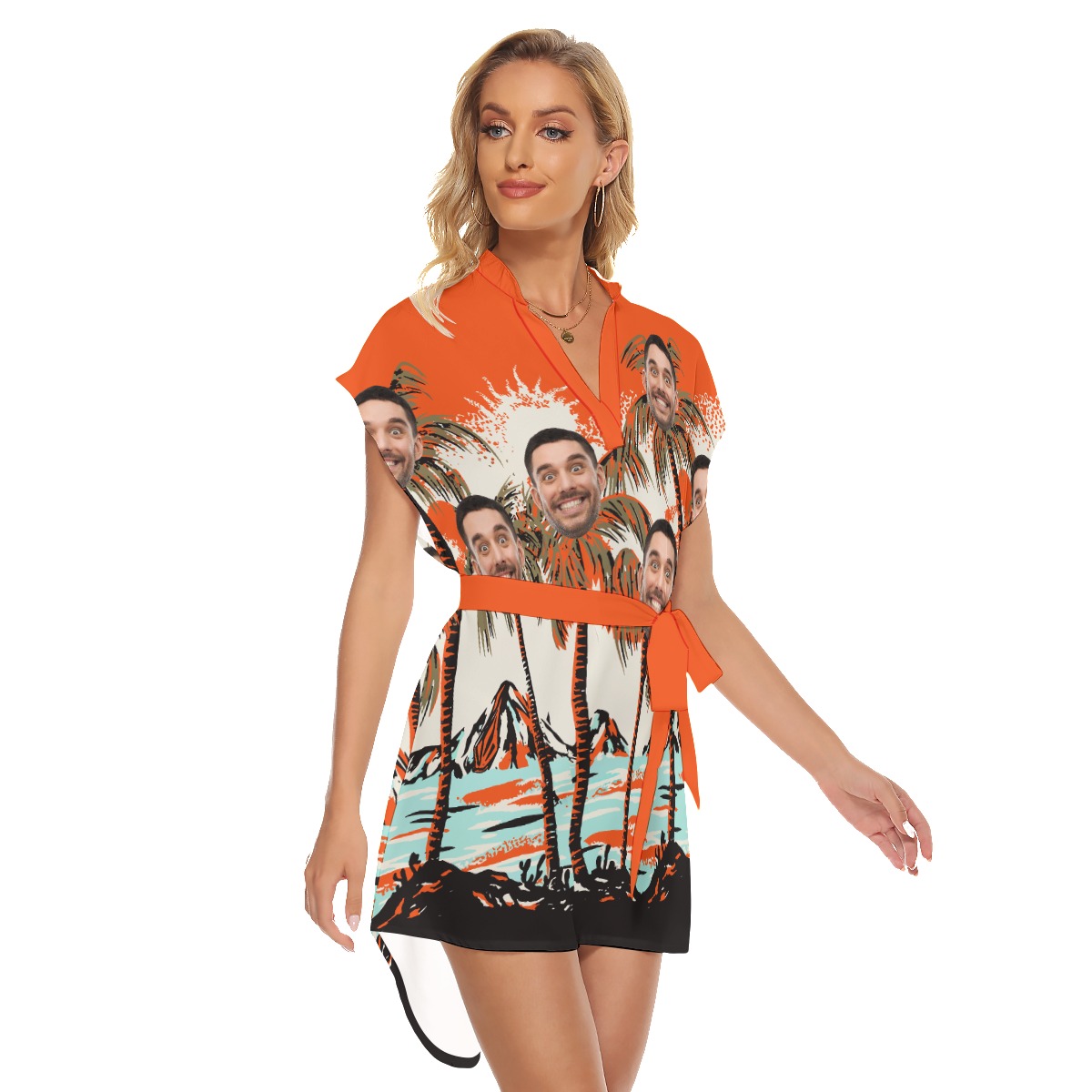 Women's Custom Face Hawaiian Dresses For Summer