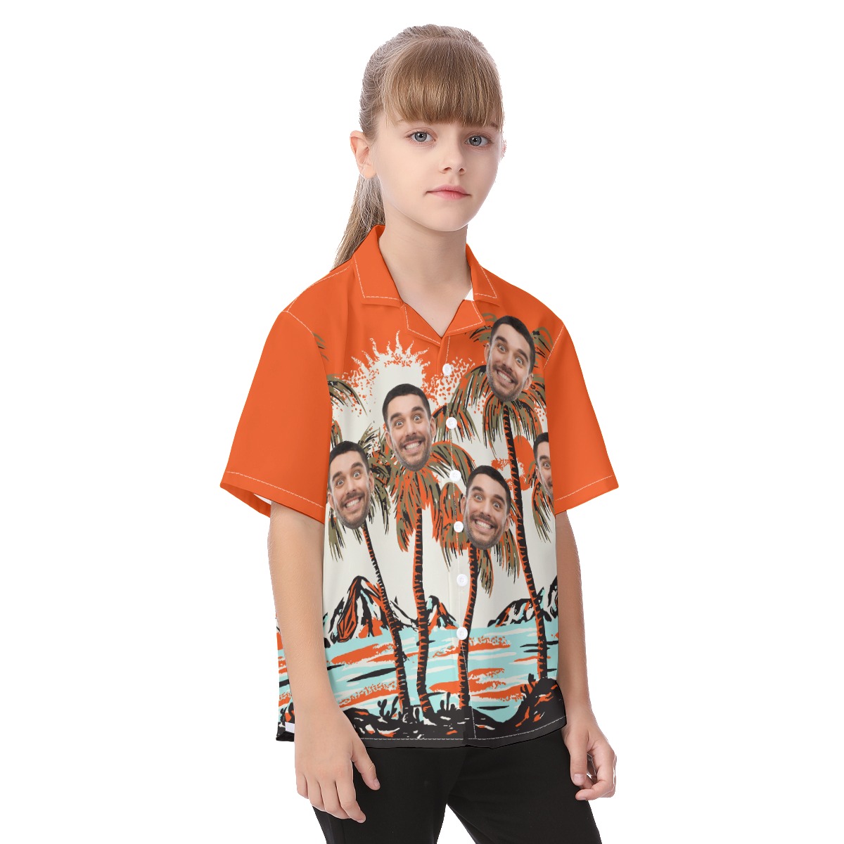 Kid's Personalized Faces Custom Hawaiian Shirt
